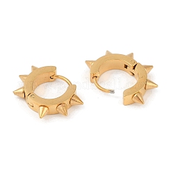 Ion Plating(IP) Polishing 304 Stainless Steel Spike Rivet Hoop Earrings for Women&nbsp;EJEW-M001-05G
