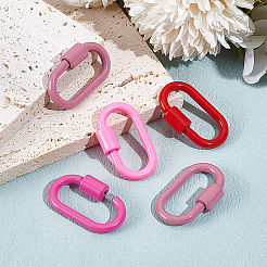 5Pcs 5 Styles Baking Paint Alloy Screw Locking Carabiners&nbsp;FIND-DR0002-40