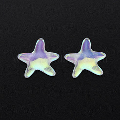 Translucent Electroplated Glass Cabochons&nbsp;EGLA-T026-004