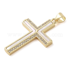 Brass Micro Pave Cubic Zirconia Pendants&nbsp;KK-I712-52G-02