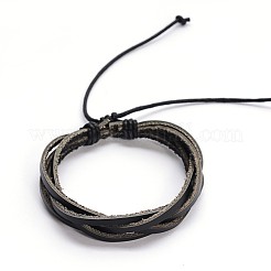 Adjustable Twine Style Leather Cord Bracelets&nbsp;BJEW-F173-09