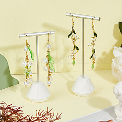2Pairs 304 Stainless Steel Flower Dangle Earrings&nbsp;EJEW-HS00008