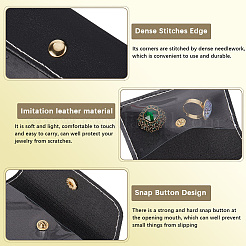 8Pcs Portable Imitation Leather Jewelry Bags for Travel&nbsp;ABAG-SP0001-38B