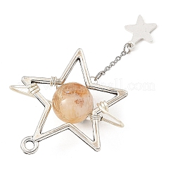 Heated Natural Citrine Pendants&nbsp;PALLOY-TA00444-04