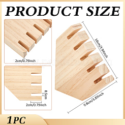 5-Slot Wood Ring Display Stands&nbsp;ODIS-WH0331-12