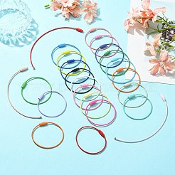 Spray Painted 201 Stainless Steel Wire Cable Keychains&nbsp;BJEW-YW0001-12