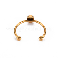 201 Stainless Steel Cuff Pad Ring Settings&nbsp;X-STAS-S080-042A-G