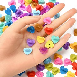 100Pcs 10 Colors Plastic Heart Lapel Pin Backs&nbsp;KY-YW0001-59