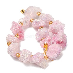 Electroplated Natural Druzy Agate Beads Strands&nbsp;G-G289-02A