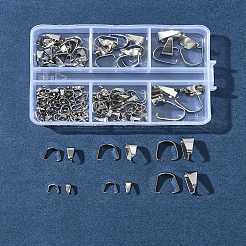 189Pcs 201 Stainless Steel Snap on Bails&nbsp;STAS-FS0001-73