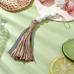 Jute Rope Tassel Hanging Ornaments&nbsp;HJEW-JM02267