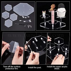 4-Tier Transparent Acrylic Model Toy Assembled Holders&nbsp;ODIS-WH0034-05A