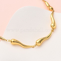 304 Stainless Steel Link Chain Necklaces for Women&nbsp;NJEW-G178-01G-02