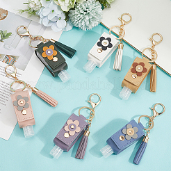 6Pcs 6 Colors ortable Empty Travel Bottle Keychains&nbsp;KEYC-SC0001-57A