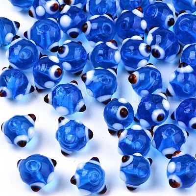 Handmade Bumpy Lampwork Beads&nbsp;LAMP-S194-003-B03-1