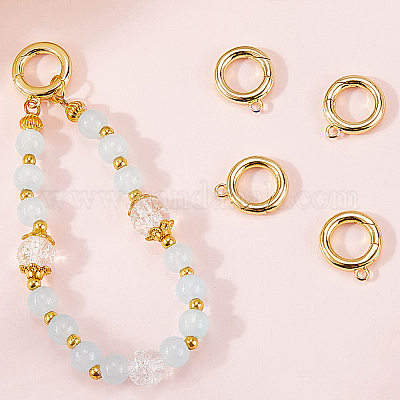 6Pcs Brass Spring Gate Clasps&nbsp;KK-SC0006-42G-02-1