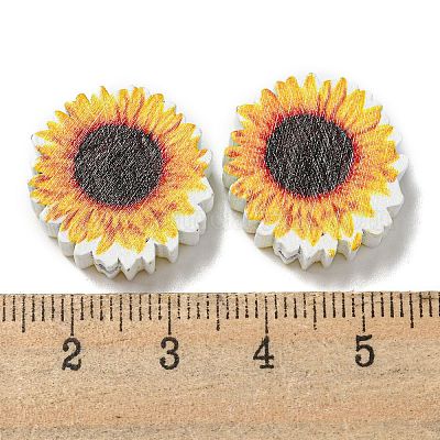 Printed Wood Beads&nbsp;WOOD-G022-29A-1