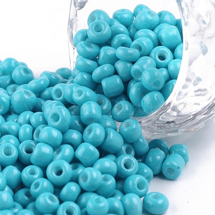 Baking Paint Glass Seed Beads SEED-S003-K10-1