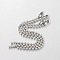 Iron Ball Chains, Tag Chains, Platinum, 9.5~10x0.24cm