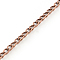 Unwelded Iron Curb Chains, with Spool, Red Copper, 3.2x2.2x0.6mm, about 328.08 Feet(100m)/roll