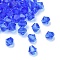 Imitation Austrian Crystal Beads, Grade AAA, K9 Glass, Faceted, Bicone, Blue, 6x6mm, Hole: 0.7~0.9mm