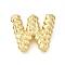 Rack Plating, Brass Pendants, Cadmium Free & Lead Free, Letter A~Z Charms, Letter W, 20.5x24x6mm, Hole: 2.5x3mm