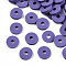Handmade Polymer Clay Beads, Disc/Flat Round, Heishi Beads, Slate Blue, 6x1mm, Hole: 2mm, about 23500pcs/1000g