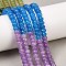 Dyed Natural White Jade Beads Strands, Rondelle, Mixed Color, 6x4mm, Hole: 1mm, about 95pcs/strand, 15.31''(38.9cm)