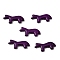 Synthetic Turquoise Beads, Horse, Dyed, Purple, 12.5~13x28.5~29x4~4.5mm, Hole: 1.2mm