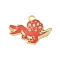 Alloy Enamel Pendants, Golden, Dinosaur, 18.5x25.5x2mm, Hole: 2mm