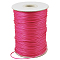 Korean Waxed Polyester Cord, Bead Cord, Deep Pink, 1.2mm, about 185yards/roll