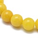 Natural Yellow Jade Bead Stretch Bracelets&nbsp;BJEW-K212-B-038-3