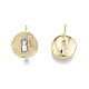 Brass Clear Cubic Zirconia Stud Earring Findings&nbsp;KK-G432-22G-2