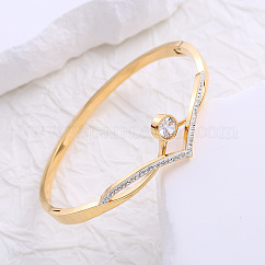 Titanium Steel Diamond-Studded Minimalist Fashion Bracelet for Men and Women