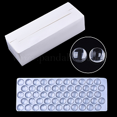 Transparent Glass Cabochons, Half Round/Dome, Clear, 25x6mm, 600pcs/box