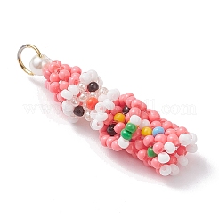 Easter Glass Seed Beaded Dwarf Pendants&nbsp;PALLOY-MZ01037-01