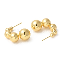 Rack Plating Brass Ear Studs for Women&nbsp;EJEW-Q770-13G