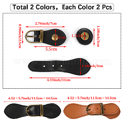 4Pcs 2 Colors Leather Toggle Buckle&nbsp;FIND-CL0002-20