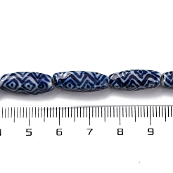 Handmade Blue and White Porcelain Beads Strands&nbsp;PORC-I027-11
