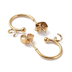 304 Stainless Steel Stud Earring Findings&nbsp;STAS-Z028-B02-G-02