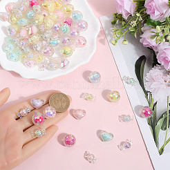 120Pcs 15 Styles Transparent Acrylic Beads&nbsp;TACR-SP0001-15