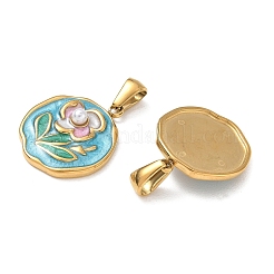 304 Stainless Steel Enamel Pendants&nbsp;AL-CBA618D-01G-E