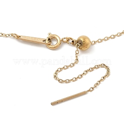 Ion Plating(IP) 304 Stainless Steel & Acrylic Red Heart Pendant Cable Chain Necklaces for Women&nbsp;NJEW-F328-02G