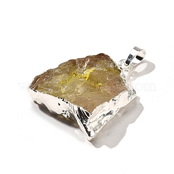 Raw Rough Natural Dyed Quartz Crystal Pendants&nbsp;G-G895-05S-04