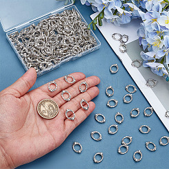 200Pcs Oval Tibetan Style Alloy Bead Frame&nbsp;TIBE-ME0001-12