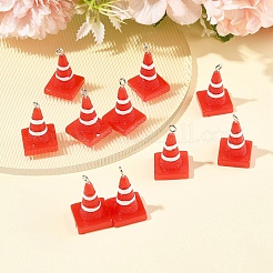10Pcs Resin Iron Pendants&nbsp;RESI-FS0002-06