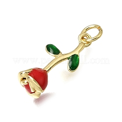 Brass Enamel Pendants&nbsp;KK-K427-12A-G