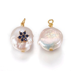 Natural Cultured Freshwater Pearl Pendants&nbsp;PEAR-I005-10