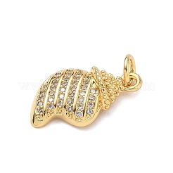 Brass Micro Pave Cubic Zirconia Pendants&nbsp;KK-D426-25C-G