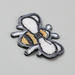 Polyester Embroider Thread Iron on Sew On Patches&nbsp;PATC-WH0023-04A